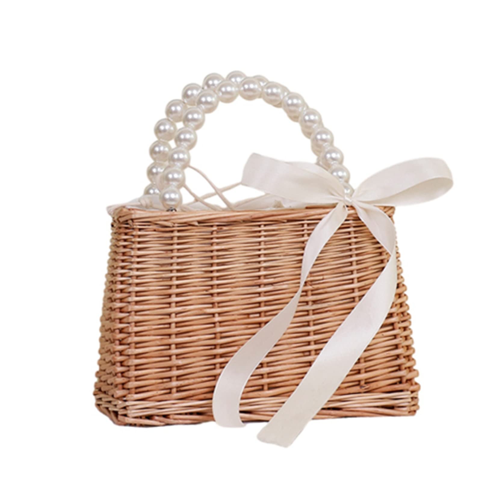 編籠　バッグ　編みかご バスケット 編み カゴバッグ かごバッグ 茶色 柳 ナチュラル